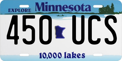 MN license plate 450UCS