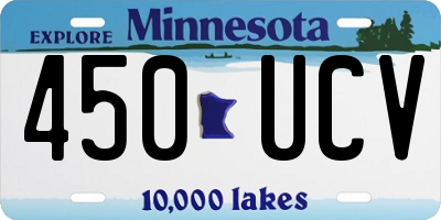 MN license plate 450UCV