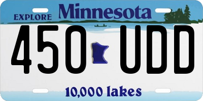 MN license plate 450UDD