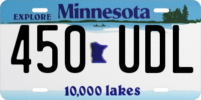 MN license plate 450UDL