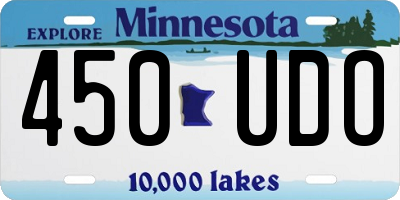 MN license plate 450UDO