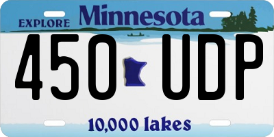 MN license plate 450UDP