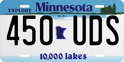 MN license plate 450UDS