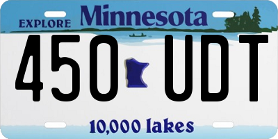 MN license plate 450UDT