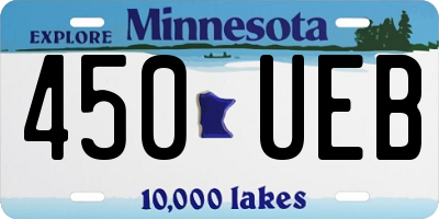 MN license plate 450UEB