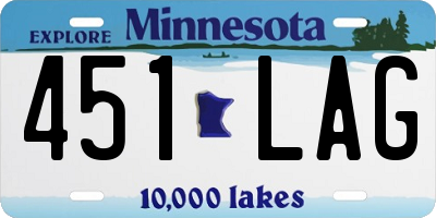 MN license plate 451LAG