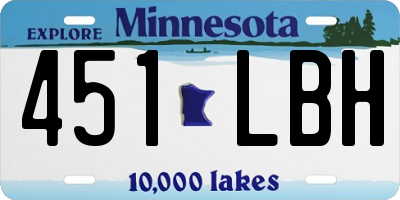 MN license plate 451LBH