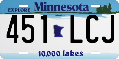 MN license plate 451LCJ