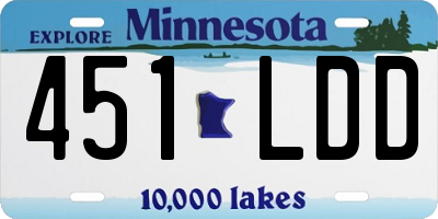 MN license plate 451LDD