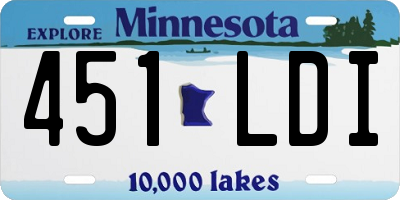 MN license plate 451LDI