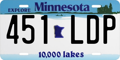 MN license plate 451LDP