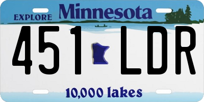 MN license plate 451LDR