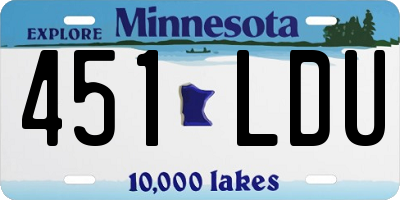 MN license plate 451LDU