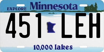 MN license plate 451LEH