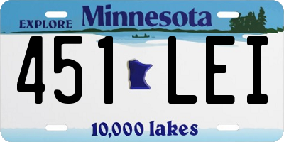MN license plate 451LEI