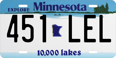 MN license plate 451LEL
