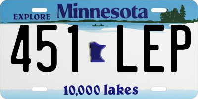 MN license plate 451LEP