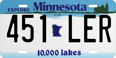MN license plate 451LER