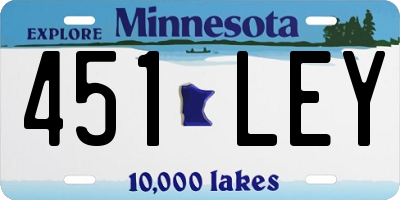 MN license plate 451LEY