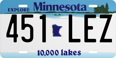 MN license plate 451LEZ