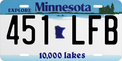 MN license plate 451LFB