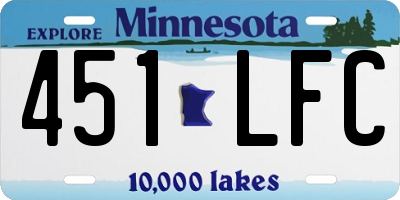 MN license plate 451LFC