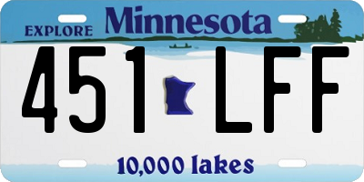 MN license plate 451LFF