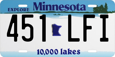 MN license plate 451LFI