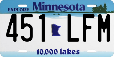 MN license plate 451LFM