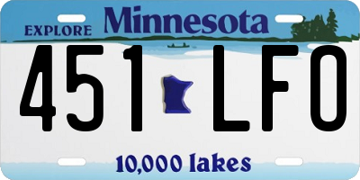 MN license plate 451LFO
