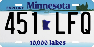 MN license plate 451LFQ
