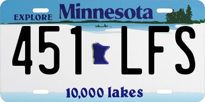 MN license plate 451LFS