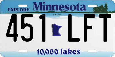 MN license plate 451LFT