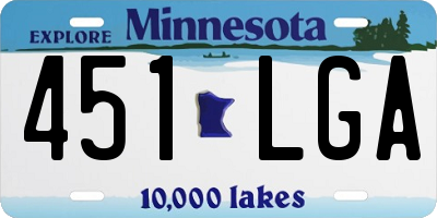 MN license plate 451LGA
