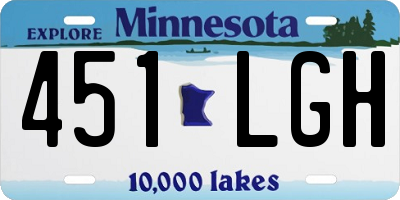 MN license plate 451LGH