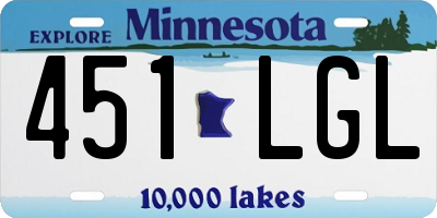 MN license plate 451LGL