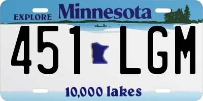 MN license plate 451LGM