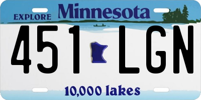 MN license plate 451LGN