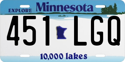 MN license plate 451LGQ