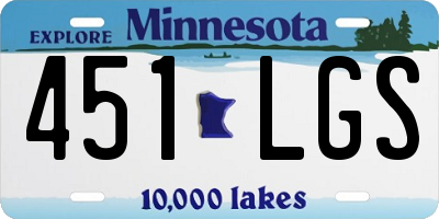 MN license plate 451LGS