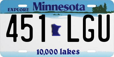 MN license plate 451LGU