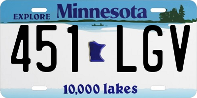 MN license plate 451LGV