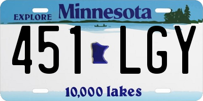 MN license plate 451LGY