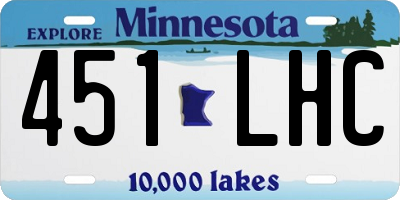 MN license plate 451LHC