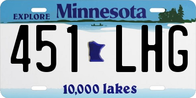 MN license plate 451LHG