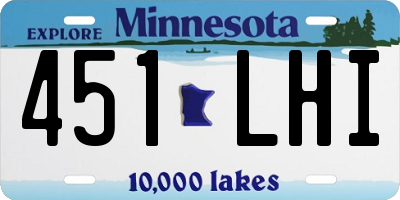 MN license plate 451LHI