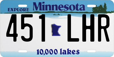 MN license plate 451LHR