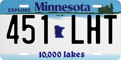 MN license plate 451LHT