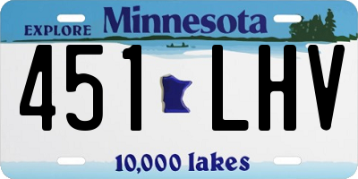 MN license plate 451LHV