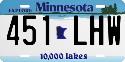 MN license plate 451LHW